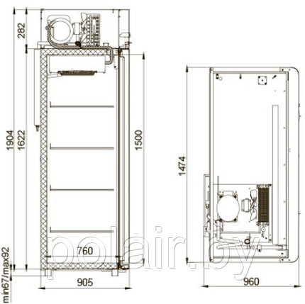 Холодильный шкаф CB114-Sm Alu POLAIR (ПОЛАИР) 1400 литров t не выше -18, фото 2