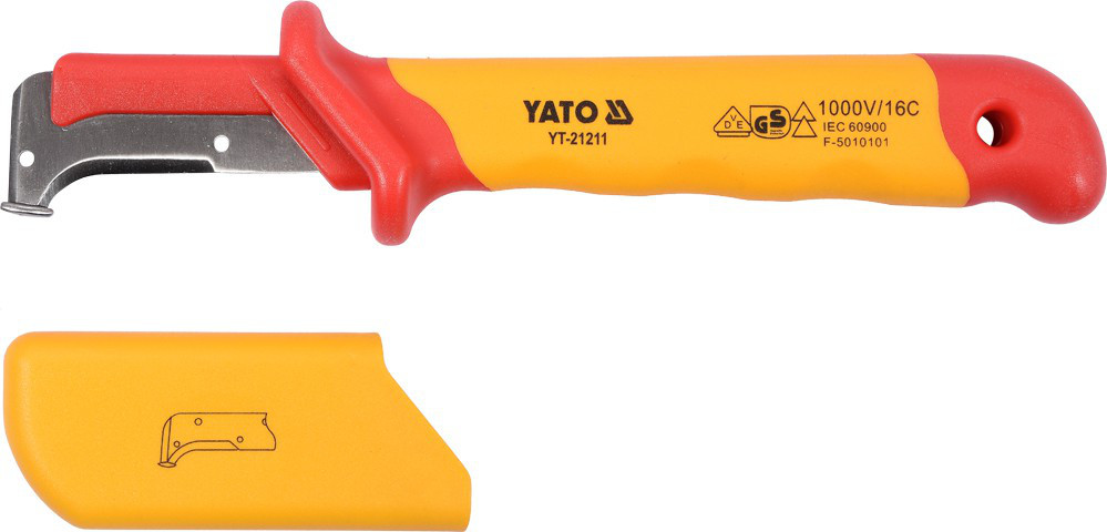 Нож для кабеля с пятой 155мм 1000V"Yato" YT-21211 - фото 1 - id-p76173810