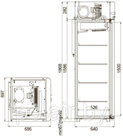 Холодильный шкаф CV105-Gm POLAIR (ПОЛАИР) 500 литров t -5 +5 - фото 3 - id-p76181266