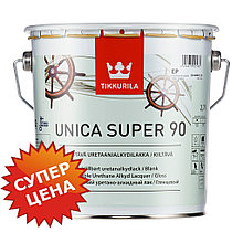 Tikkurila Unica Super 90 EP, 9л - Глянцевый лак для деревянных поверхностей | Тиккурила Уника Супер 90