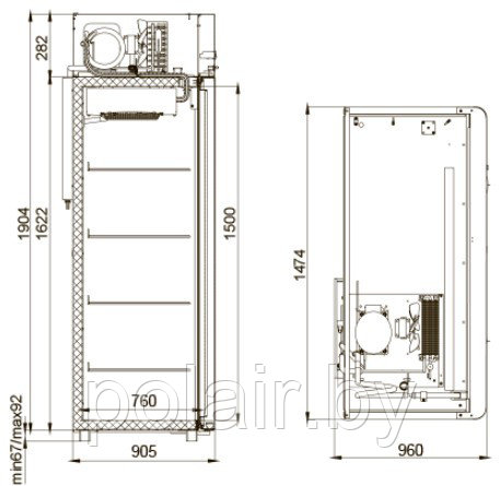 Холодильный шкаф CB114-Gm Alu POLAIR (ПОЛАИР) 1400 литров t не выше -18 - фото 3 - id-p76191253