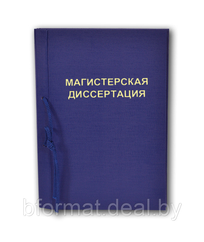 Папка с надписью "Магистерская диссертация" на 2 дырки со шнурком