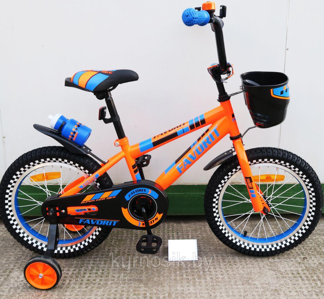 Детский велосипед Favorit 18" (от 5 до 8 лет) Оранжевый