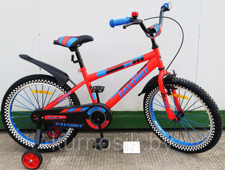 Детский велосипед Favorit 20" (6-9 лет) с ручным тормозом Синий - фото 2 - id-p76332897