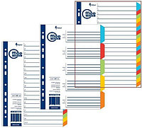 Разделитель пластиковый, А4, 1-12, цветной, пластик
