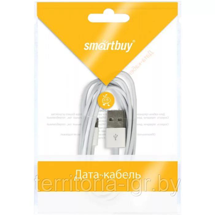 Дата-кабель USB micro-USB, iK-12c белый Smartbuy - фото 1 - id-p54960168