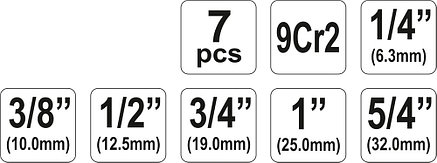 Набор трубн.плашек1/4"-5/4"  7эл.."Yato" YT-2900, фото 2
