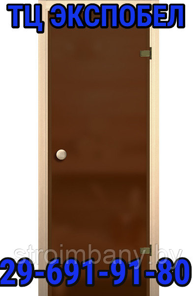 Стеклянная дверь для сауны и бани Бронза матовая Fireway 70x190 - фото 2 - id-p76401793