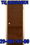 Стеклянная дверь для сауны и бани Бронза матовая АКМА. 80х190  см., фото 2