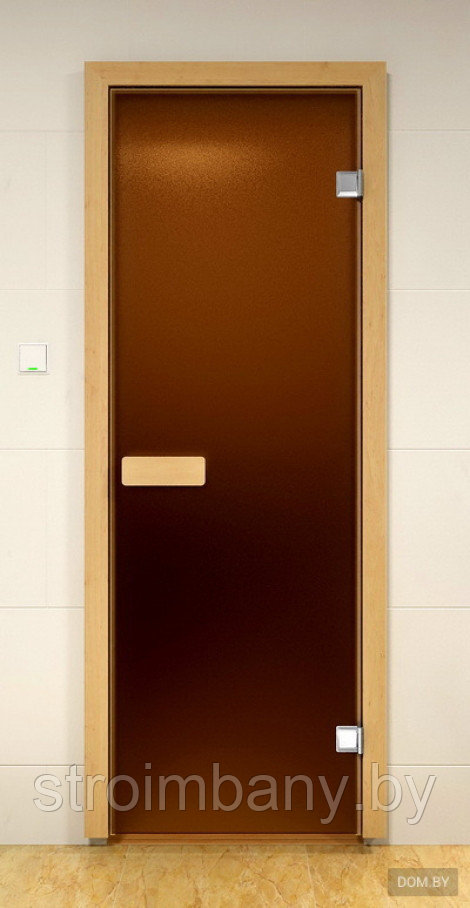 Дверь для сауны гладкая бронза, матовая 70Х180 ECODOORS - фото 1 - id-p76401988