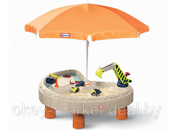 Песочница-столик Little Tikes с зонтом и зоной для воды 401N, фото 3