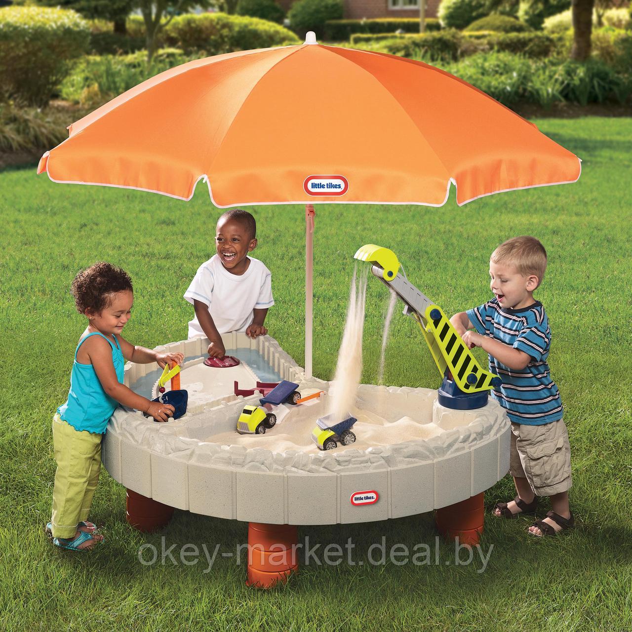 Песочница-столик Little Tikes с зонтом и зоной для воды 401N - фото 2 - id-p76406711