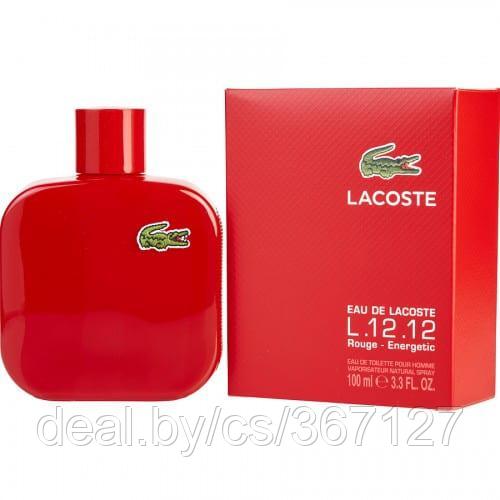 Туалетная вода LACOSTE EAU DE LACOSTE L.12.12 ROUGE ENERGETIC для мужчин 100 мл. (красный)