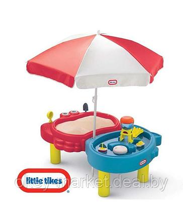Детская песочница-стол с зонтом Тихая гавань Little Tikes 401L, фото 2