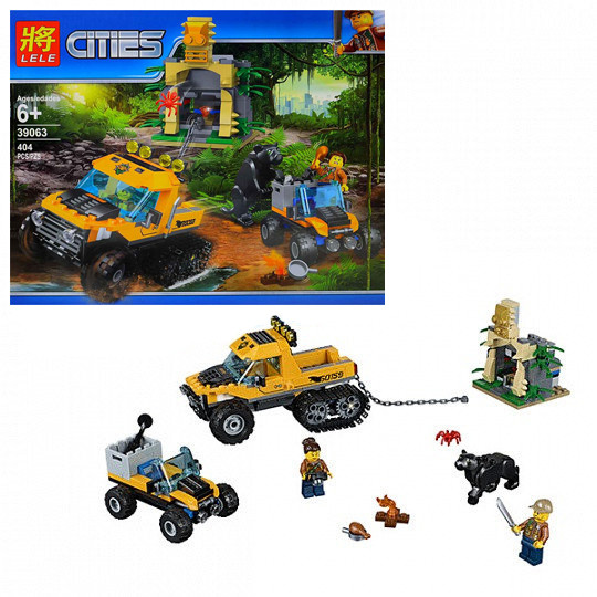 Конструктор Lele Cities 39063 Миссия Исследование джунглей (аналог Lego City 60159) 404 детали - фото 1 - id-p76408081