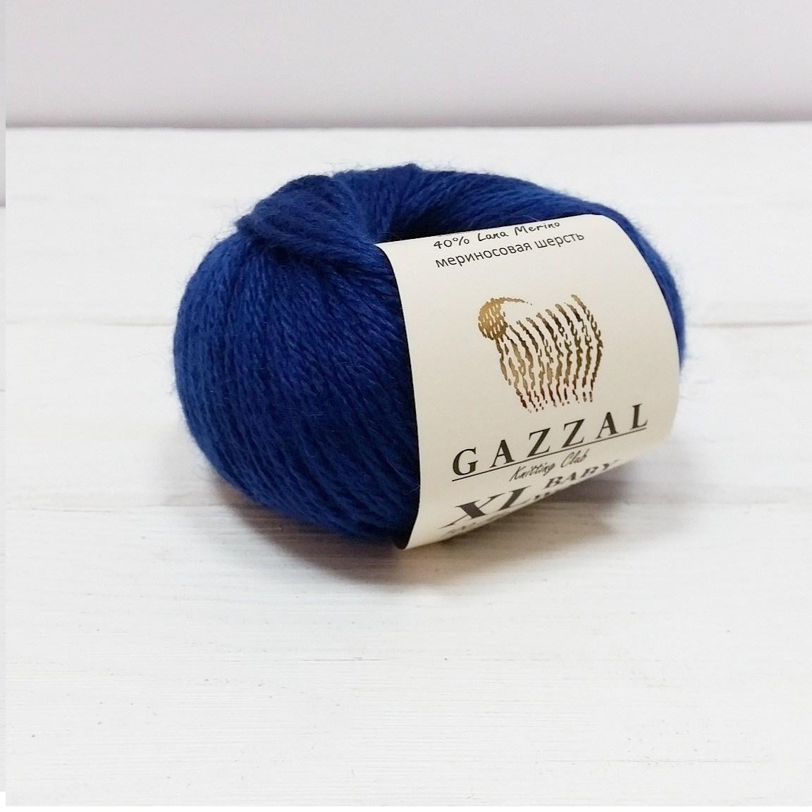 Пряжа Gazzal Baby Wool XL цвет 802XL синий