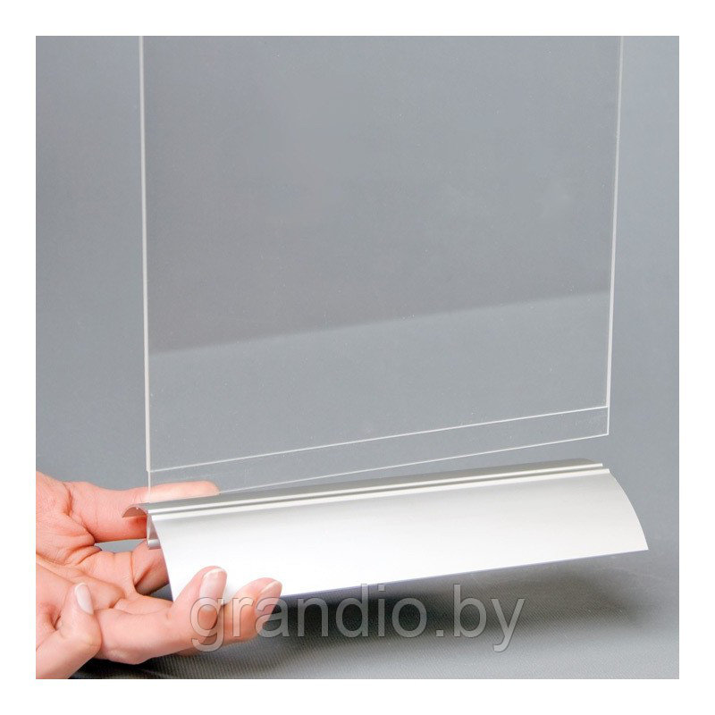 Менюхолдер А5 подставка для меню с алюминиевым основанием Wave - фото 4 - id-p76408255