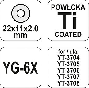 Ролик запасной 22х11х2,0мм для плиткореза "Yato" YT-3714, фото 2