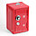 Копилка сейф с ключом красный металлический, фото 3
