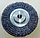 Щётка дисковая толстая (3 см) из волнистой проволоки с резьбой М14, фото 2