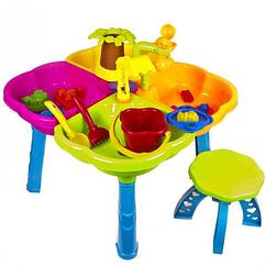Детский игровой набор "Песочный столик" пасочками, стульчиком арт. 01-121