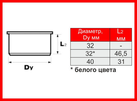 Заглушка ПВХ белого цвета для раструба Wavin Optima, фото 2