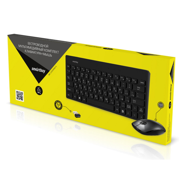 Беспроводной набор клавиатура + оптическая мышь Smartbuy 220349AG чёрный - фото 2 - id-p76502518