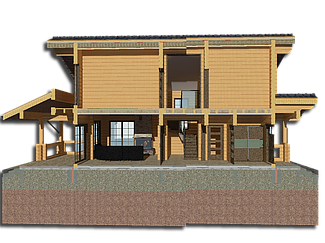 Планировка деревянного дома (1 этаж)