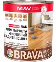 Лак для паркета и изделий из древесины BRAVA ALKYD 2122 1 л.