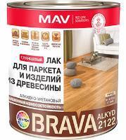 Лак для паркета и изделий из древесины BRAVA ALKYD 2122 1 л., фото 2