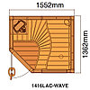 Сауна в сборе SAWO 1416LAC без оборудования и аксессуаров, фото 3