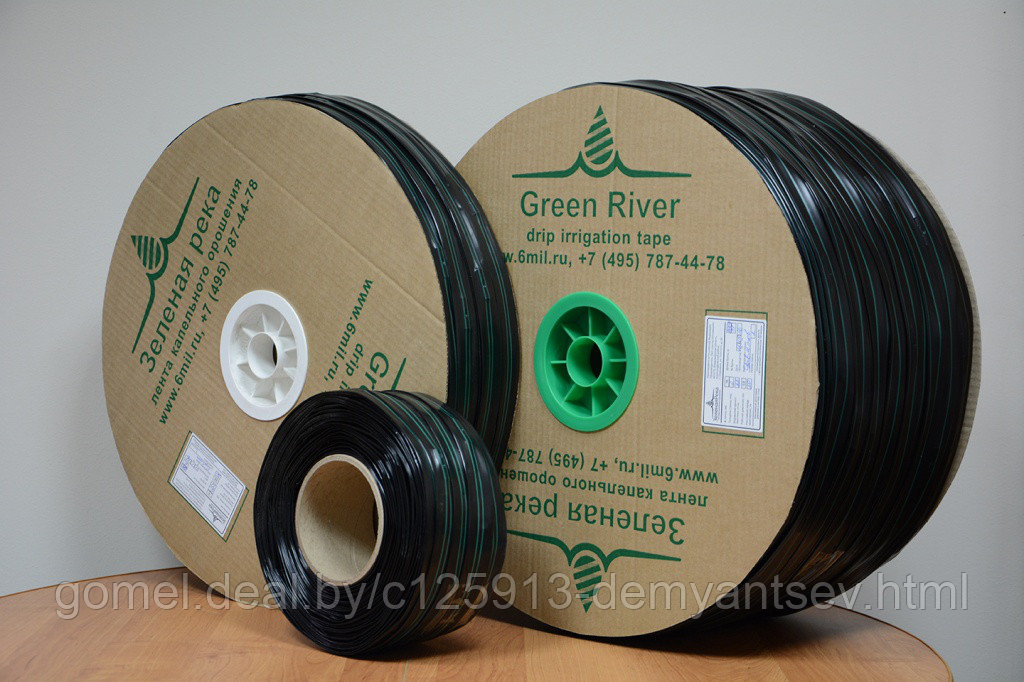 Капельная лента метражом Green river Ø 16мм,шаг 20см, стенка 0,15мм (6 mil), расход 1,6 л/ч