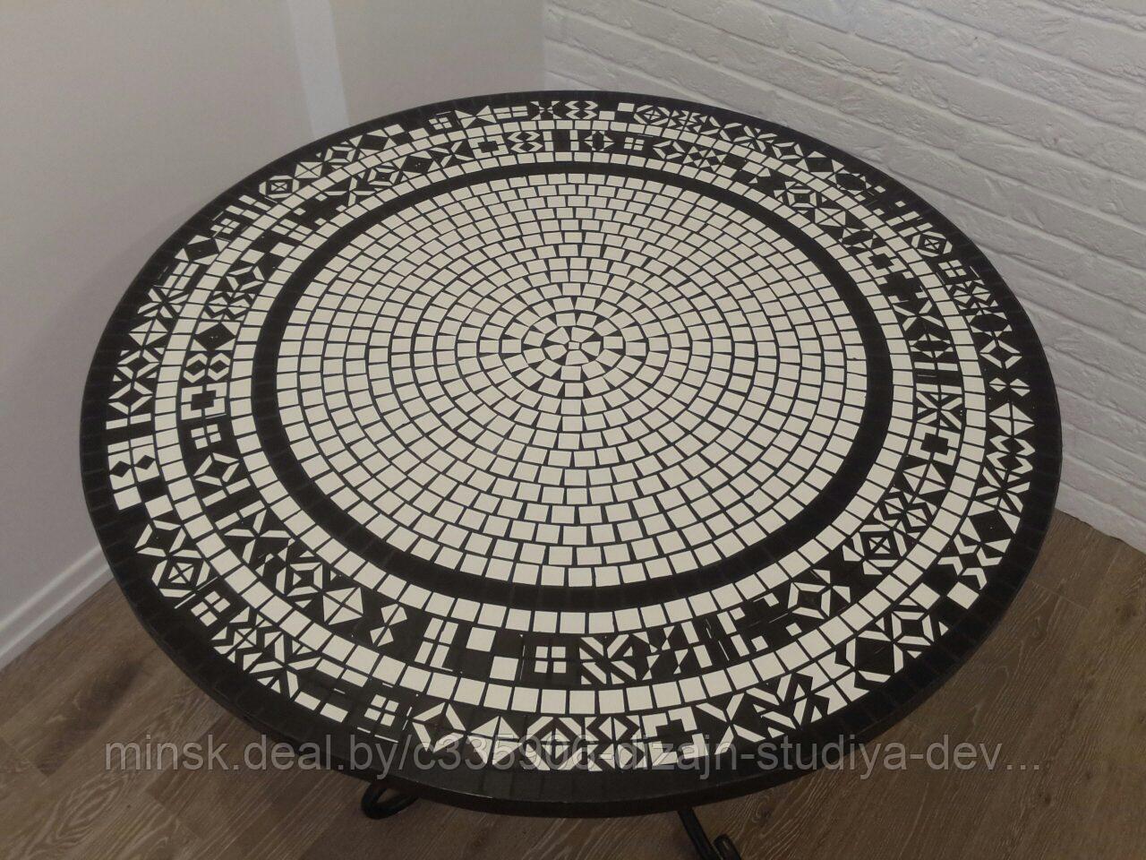 Мозаичный обеденный стол "Black and White"