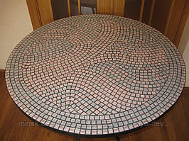 Мозаичный обеденный стол "Серый_2"