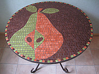 Мозаичный обеденный стол "Груша"