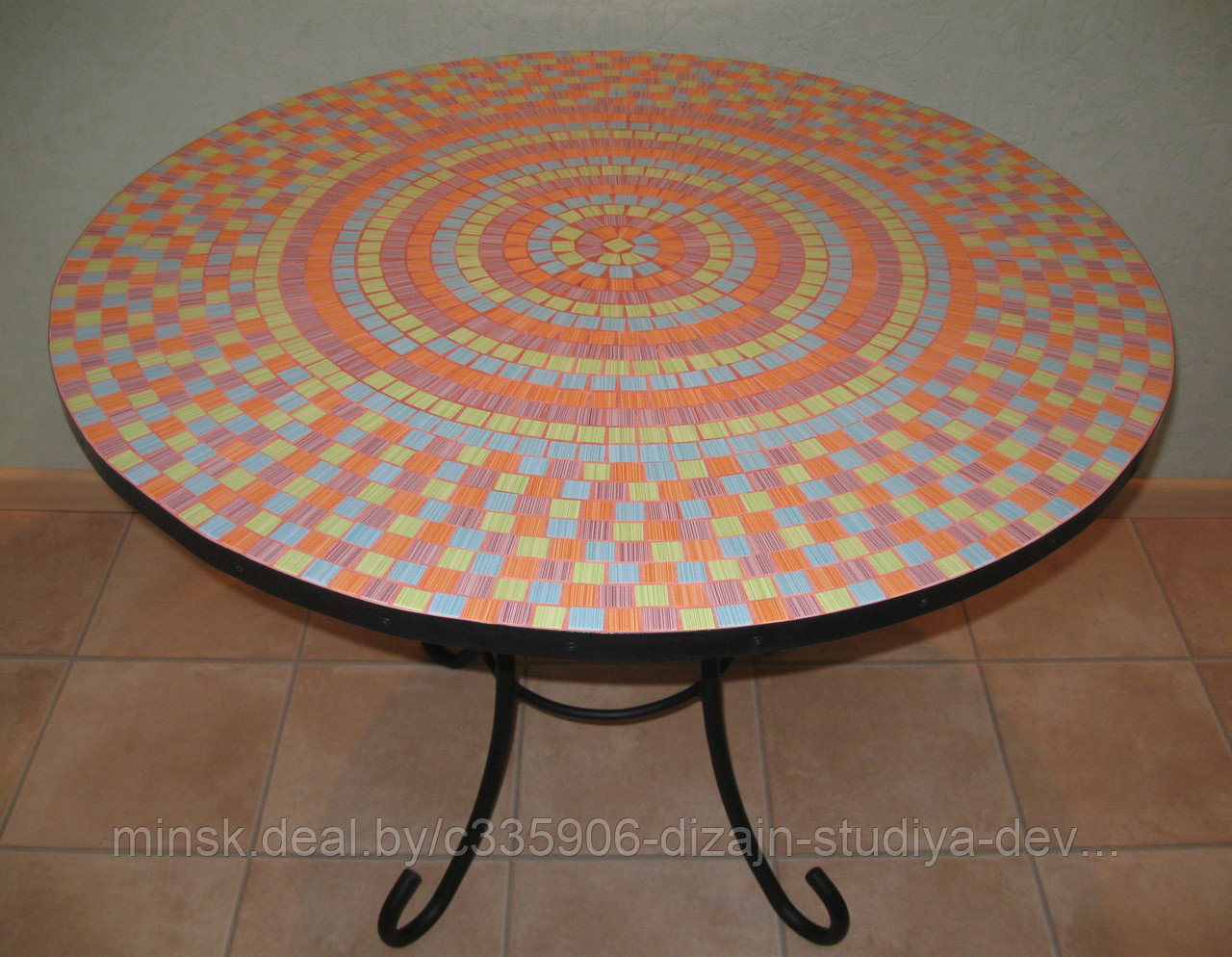 Мозаичный обеденный стол "Весенний"