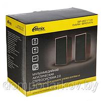 Акустическая система 2.0 RITMIX SP-2011W Dark Brown, 2х3Вт, USB, черные/коричневые, фото 4