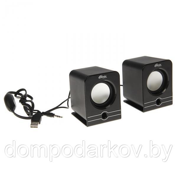 Акустическая система 2.0 RITMIX SP-2040 Black, 2х2.5Вт, USB, черные