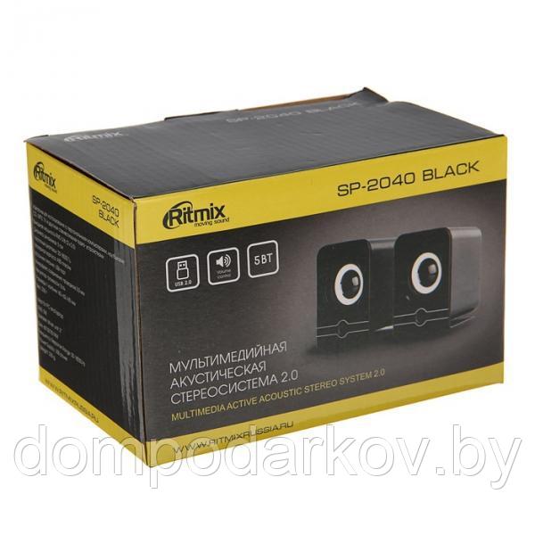 Акустическая система 2.0 RITMIX SP-2040 Black, 2х2.5Вт, USB, черные - фото 4 - id-p76560527