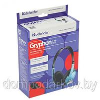 Гарнитура DEFENDER Gryphon HN-915, компьютерная, регулировка громкости, кабель 3 м, голубая, фото 5