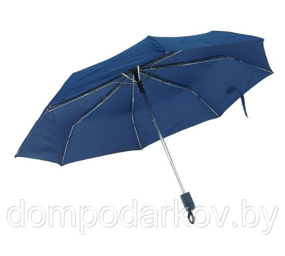 Зонт автоматический, R=50см, цвет тёмно-синий - фото 2 - id-p76560761