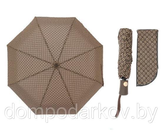 Зонт автоматический, R=55см, цвет коричневый - фото 1 - id-p76560771