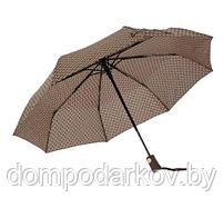 Зонт автоматический, R=55см, цвет коричневый, фото 6