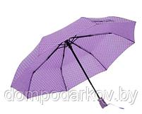 Зонт автоматический "Цветы", R=55см, цвет фиолетовый, фото 3