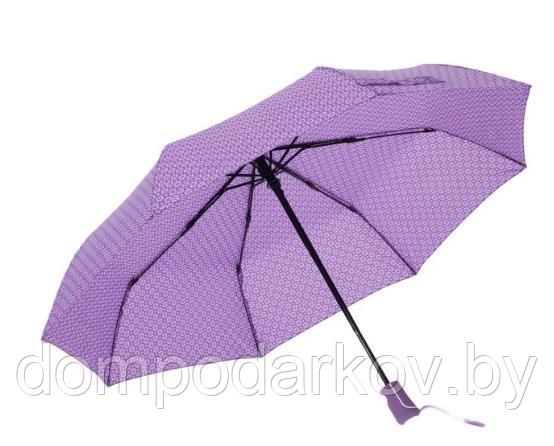 Зонт автоматический "Цветы", R=55см, цвет фиолетовый - фото 3 - id-p76560773