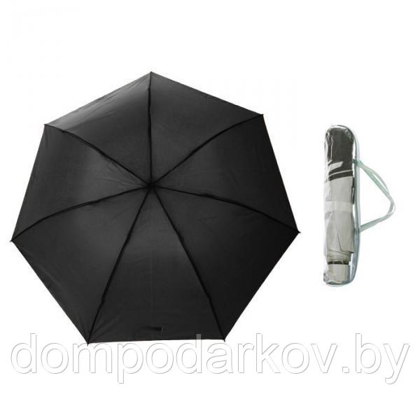 Зонт механический, R=48см, цвет чёрный - фото 1 - id-p76560782
