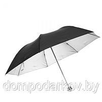 Зонт механический, R=48см, цвет чёрный, фото 2