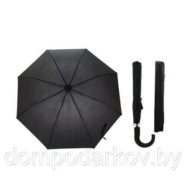 Зонт полуавтомат, R=54см, цвет чёрный - фото 1 - id-p76560793