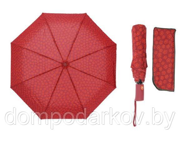 Зонт полуавтомат, R=55см, цвет красный