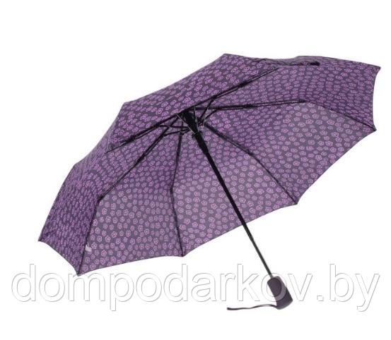 Зонт полуавтомат, R=55см, цвет фиолетовый - фото 2 - id-p76560804